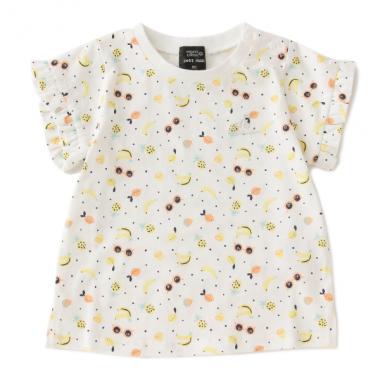 オーガニックコットン ワンポイント刺しゅうフレアTシャツ