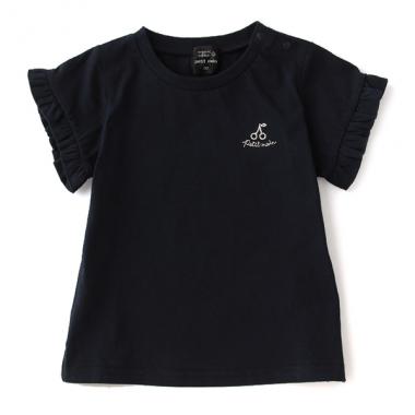 オーガニックコットン ワンポイント刺しゅうフレアTシャツ