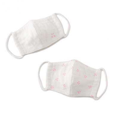 総柄×ワンポイントガーゼマスク2Pセット