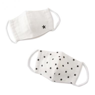 総柄×ワンポイントガーゼマスク2Pセット