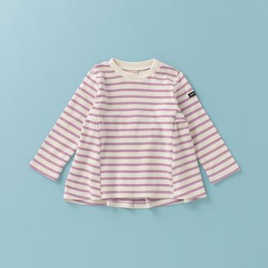 後ろギャザーボーダーTシャツ