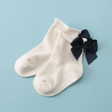 後ろリボンクルーソックス