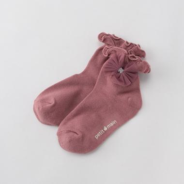 チュールリボンフリルクルーソックス