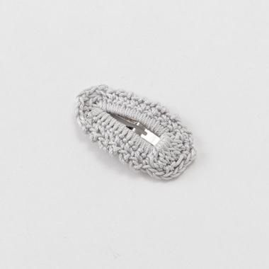 ニット編みヘアクリップ