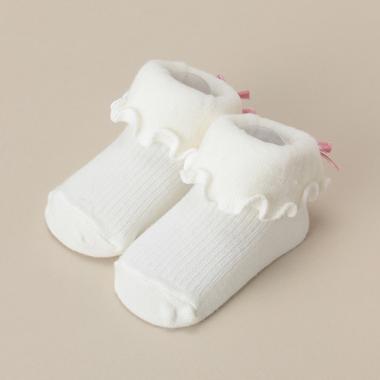 後ろリボンメロウ折り返しカップソックス