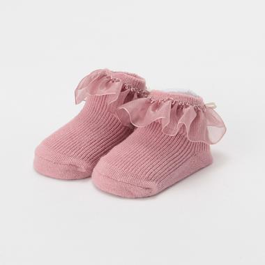 オーガンジーフリルリボンカップソックス