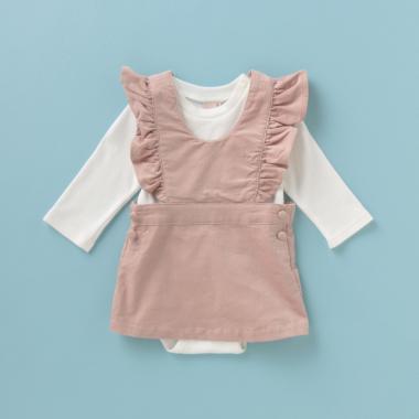 肩フリルジャンスカ×ロンパースセット