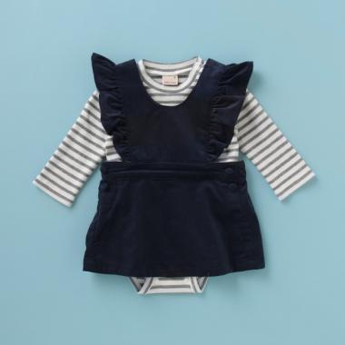 肩フリルジャンスカ×ロンパースセット