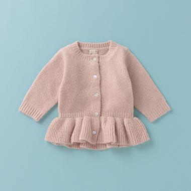 ペプラムニットカーディガン