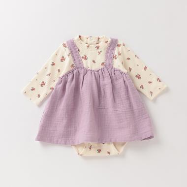 キャミドッキングテレコロンパース