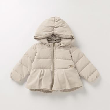 はっ水 ペプラムフリルダウン入りジャケット