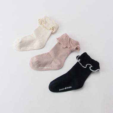 折り返しメロウフリルクルーソックス3Pセット