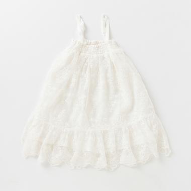 ストラップつきシャーリングフリルスカート