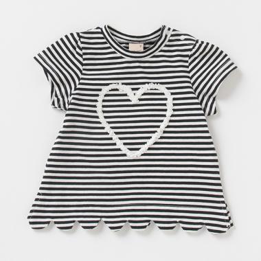 ハートフリルTシャツ