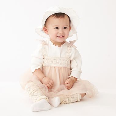 テレコロンパース×チュールワンピースセット