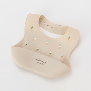 お食事総柄シリコンビブ