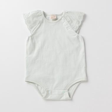 袖レースロンパース