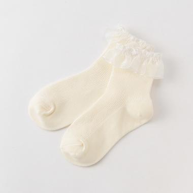 シースルーフリルクルーソックス