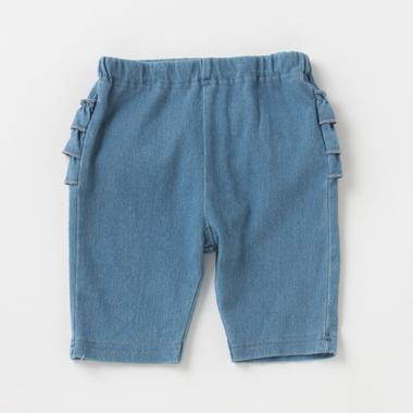 【接触冷感】 5分丈バックフリルレギンス