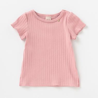 テレコパフ袖Tシャツ