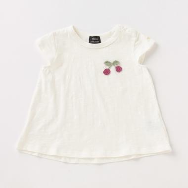 【オーガビッツ／接触冷感】編みモチーフTシャツ