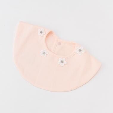 【抗菌防臭】 お花モチーフつきスタイ