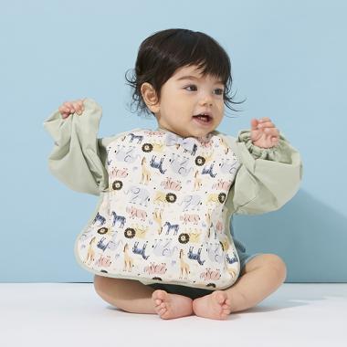 【防水】長袖お食事エプロン