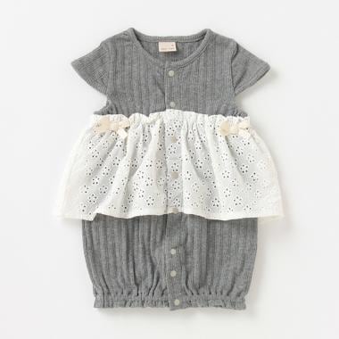 【オーガニック】フリル2WAYオール