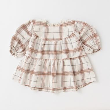 【リンク】チェックティアードブラウス(キッズサイズ)