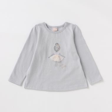 バレリーナモチーフ長袖Tシャツ