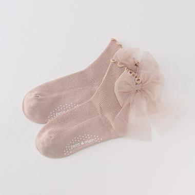チュールリボンクルーソックス