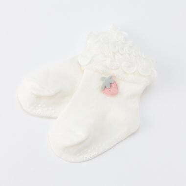 イチゴモチーフソックス