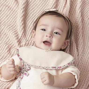 小花柄パイピングパイルスタイ