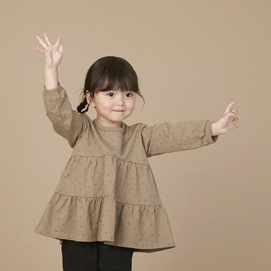 ドットカット長袖チュニック