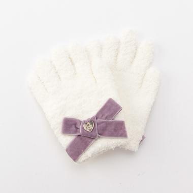 ベロアリボンマシュマロ手袋