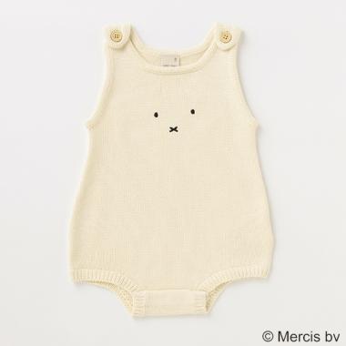 【ミッフィー】抗菌ニットサロペット