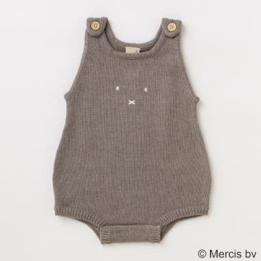 【ミッフィー】抗菌ニットサロペット