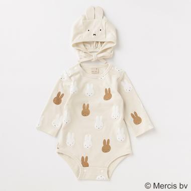 【ミッフィー】【シアバター】ロンパース×帽子セット