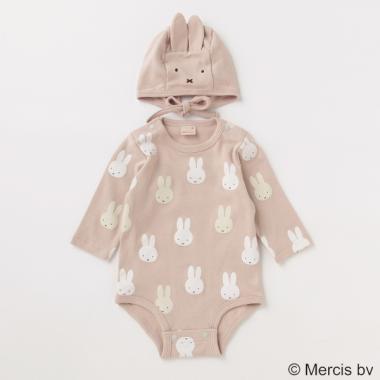 【ミッフィー】【シアバター】ロンパース×帽子セット