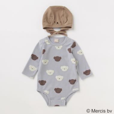 【ミッフィー】【シアバター】ロンパース×帽子セット