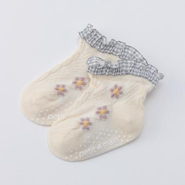 花ジャガードソックス