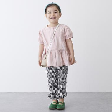 【スマイルシリーズ】【リンク】裾ちびフリルパンツ（7分丈）(キッズサイズ)