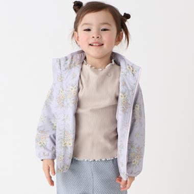 【撥水加工】花柄ウィンブレ