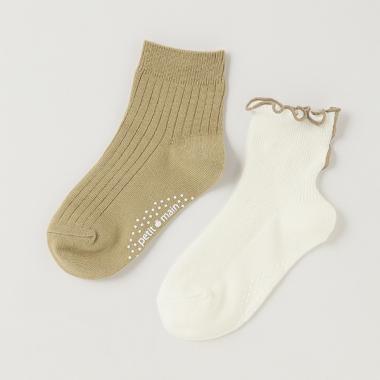 メロウリブ2Pアンクルソックス