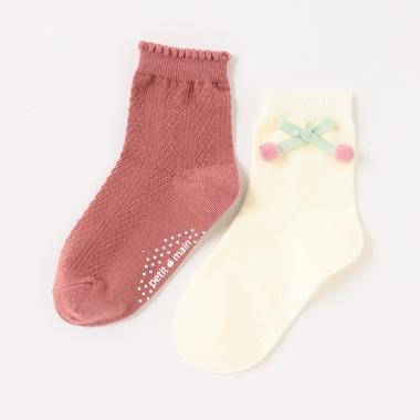 アソートワンポイント2Pアンクルソックス