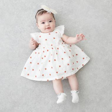 【リンク】花刺しゅうワンピロンパース(ベビーサイズ)