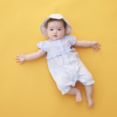 フルーツモチーフつきカバーオール