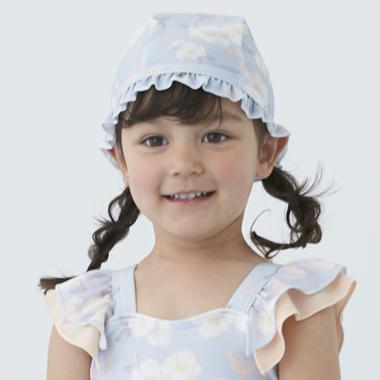 総柄フリルスイムキャップ【SWIM】