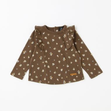 【オーガビッツ】花柄長袖Tシャツ