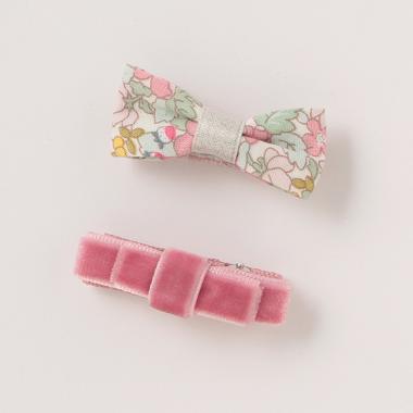 リボンヘアクリップセット